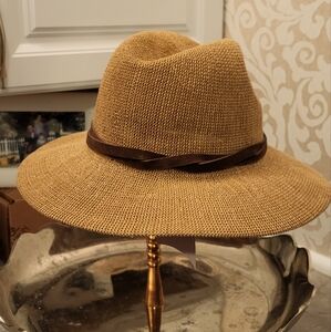 Wyeth by Todd Magill Tan and Brown Fedora Hat